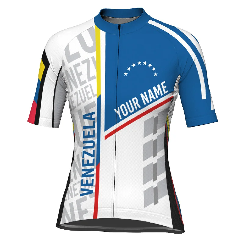 Customized Venezuela Short Sleeve Cycling Jersey for Women