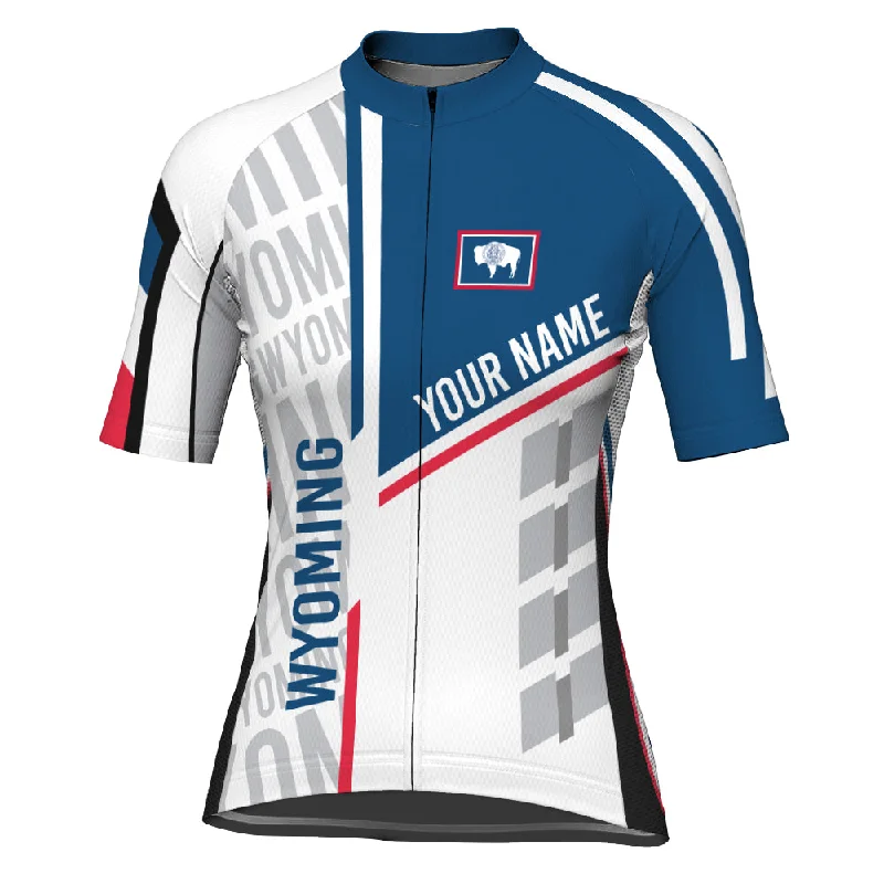 Customized Wyoming Short Sleeve Cycling Jersey for Women